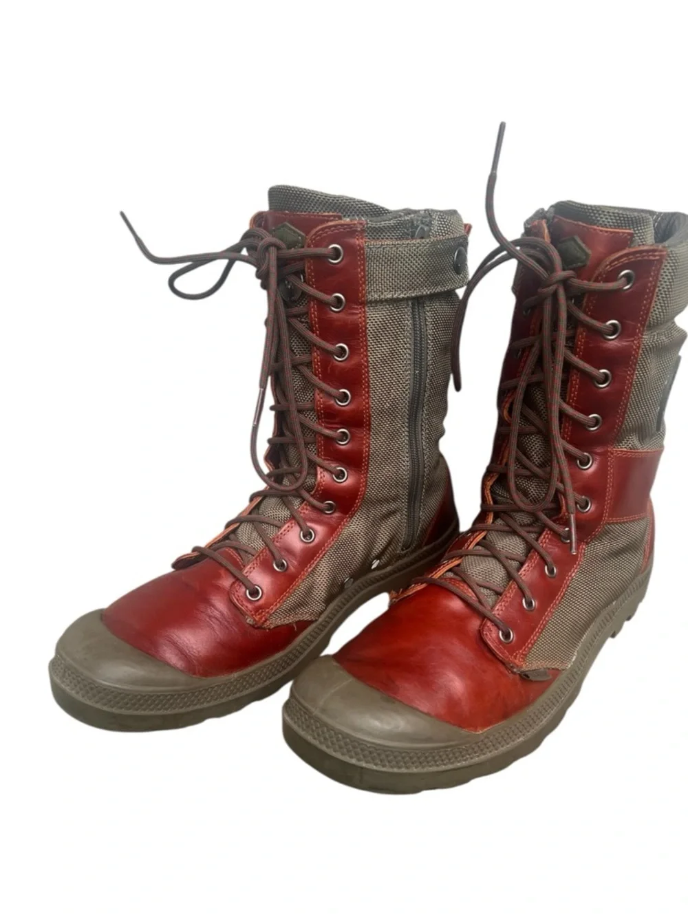 ***SOLD *88Palladium Pampa Tactical French High Top Leather/Canvas Boots - Picture 2 of 10